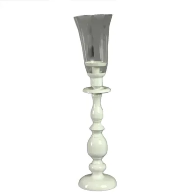 Immagine prodotto di Portacandele in ferro bianco cm 12x12xh53