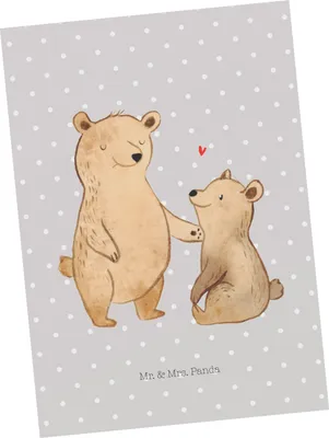 Produktbild von Mr. & Mrs. Panda Postkarte Bär Großer Bruder - Grau Pastell - Geschenk, Grußkarte, Postkarten, Geschwister, Ansichtskarte, Bären, Muttertag, bildkarte, Ansichtskarten