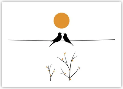 Produktbild von Poster - Poster ohne Rahmen - Bild Vögel Sonne - 70x50 cm - Wand Bild - Wanddeko - Wandbilder - Kunstposter - Wandposter - Bilder - Kunstdruck - Wanddekoration - Wandbild - P2XAA70x50-4772