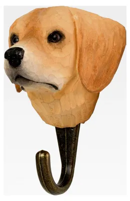 Produktbild von Wandhaken Golden Retriever - Handgeschnitzter Haken