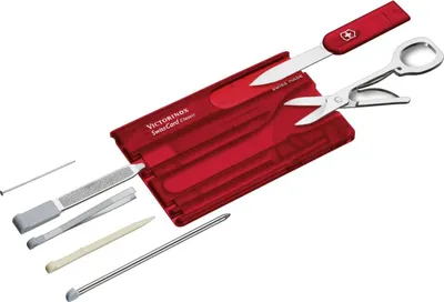 Image de Victorinox Swiss Card Classic rouge transparent
