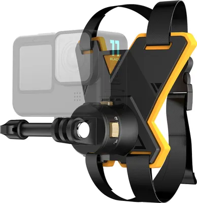 Produktbild von Kinnriemenhalterung fuer Motorradhelme, magnetische Helmhalterung mit Schnellverschluss, verstellbarer Motorrad-Kinnriemen mit Sportkamera-Montageadapter, Ersatz fuer GoPro Hero 12/11/10, DJI OSMO Action 4/3, POV-Video-Vlog