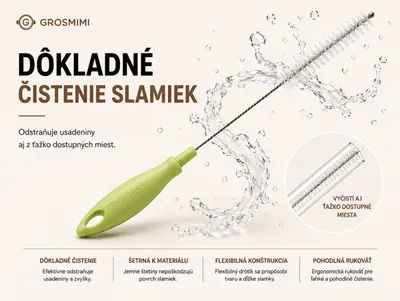 Obrázok produktu pre GROSMIMI Čistiaca kefka na slamky