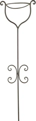 Produktbild von Beetstecker mit Topfhalter Metall Rankstab Garten H118cm rost