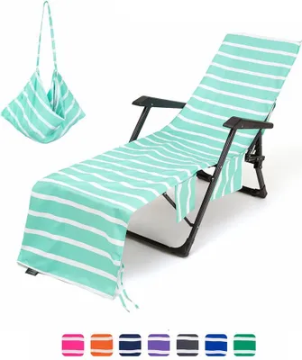 Produktbild von Schonbezug Für Gartenlieg, Strandliegenauflage, Sun Lounger Bezug, Pool Liegestuhlabdeckung,Handtuch Liegen-Frottee Auflage Schonauflage Bezug Liege, Strandkorbbezug Aus Mikrofaser (Hellgrün)