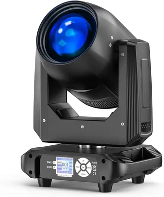 Obrázek produktu pro Osvětlovač – 200W pohyblivá hlavice s LED RGBW, elektronickým zaostřováním, 14 gobo, DMX512 a 360° rotací