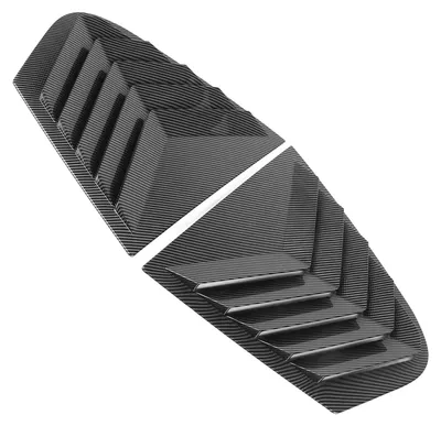 Image de Lot de 2 caches pour les persiennes des vitres latérales arrière (gauche et droite) – Caches pour les prises d'air des vitres arrière – Modèle Série 5 G30 2018-2023, aspect fibre de carbone