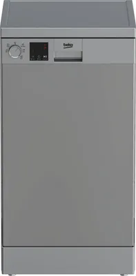 Zdjęcie produktu dla Beko DVS05024S, Wolnostojący, Wąski (45 cm), Srebrny, LED, Kosz, Stal nierdzewna