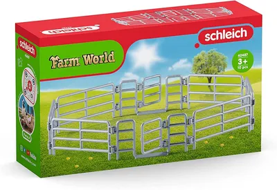 Produktbild von schleich 42487, Spielzeugfigurenzaun, 3 Jahr(e), Farm, Farm animals / farm toys, Edelstahl, 1 Stück(e)