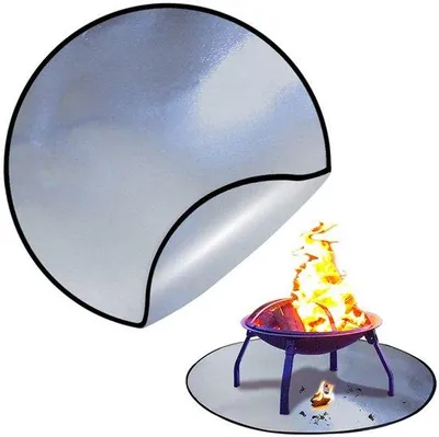 Produktbild von Vuurkorfmatte mit Grill, 11 Zoll runder Deckenschutzring aus Hitzebeständigem Material