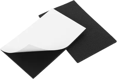 Produktbild von 2 Stück Gummifüße Pads rutschfeste selbstklebende Bodenschützer für Möbel in Schwarz, rechteckig