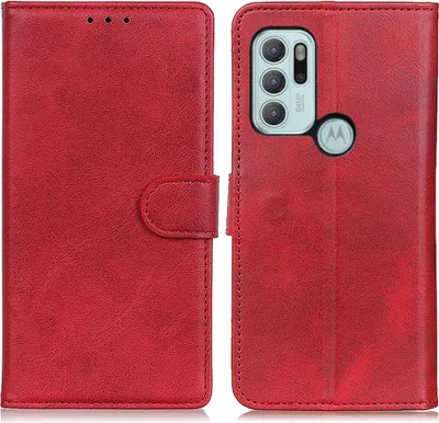 Produktbild von Motorola Moto G60s Hülle - Coverup Luxus Klapphülle - Rot