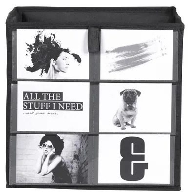 Image de Faltbox >Foto< in Anthrazit aus Polypropylen - 32x32x32cm (BxHxT)