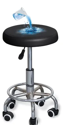 Runde Krukhoes, 2 Stk., wasserdicht, PU-Leder, Schwarz, M (30-35 cm)