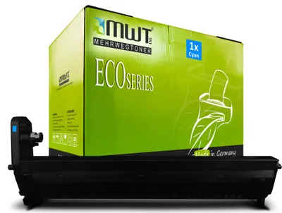 Produktbild von 1 Mehrwegtoner kompatible Bildtrommel ersetzt OKI 43381705 s Cyan