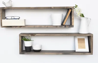 Obrázek produktu pro Skye Decor, Almıla- Aa007EVL, barva ořech, nástěnné police, 24x70x20 cm, 100% smrkové dřevo