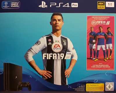 Produktbild von SONY PS4 1TB PRO+FIFA 19+PS PLUS VOUCHER, barva:černá