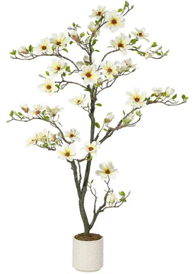 Immagine prodotto di Magnolia artificiale, altezza 180 cm – Pianta ornamentale realistica per interni, uffici e terrazzi, che non richiede manutenzione