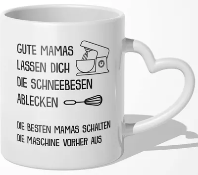 Produktbild von 22Feels Mama Geschenk Muttertag Mutter Tasse Geburtstag Kaffeetasse Frauen Weihnachten Haferl Beste Eltern (Herzhenkel Weiss)