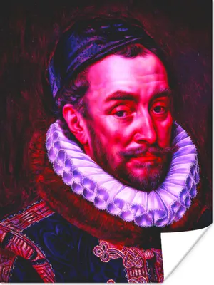 Produktbild von MuchoWow® Poster Wilhelm von Oranien - Adriaen Thomasz - Rot 120x160 cm - Wandbilder