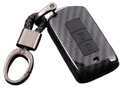 Schlüsselcover aus Kohlefaser-Silikon für Mitsubishi, 2-3 Tasten