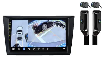 Zdjęcie produktu dla Urządzenie audio samochodowe, obsługa multimediów, sterowanie z kierownicy, kompatybilne z modelem Golf 6 (2008-2016), PX4 (6GB 128GB), 360°