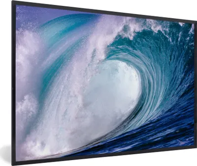Produktbild von MuchoWow® MuchoWow® Gerahmtes Poster Meer - Hawaii - Golf 90x60 cm - Poster mit zchwarzem Bilderrahmen - Fotorahmen - Foto-Plakat