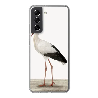 Produktbild von MuchoWow® Handyhülle Schutzhülle Hülle für Samsung Galaxy S21 FE Storch - Vogel - Tiere - Jungen - Kinder - Mädchen Silikon Softcase Handy Hülle - Mobiltelefonhülle
