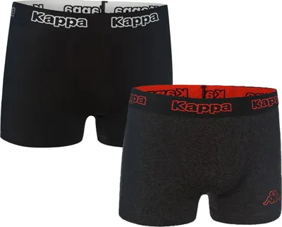 Produktbild von Kappa 2er Set Boxershorts M Grau Schwarz (Set B) Herren Unterhose Slip