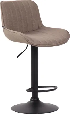 Produktbild von Barhocker Lentini Stoff schwarz taupe