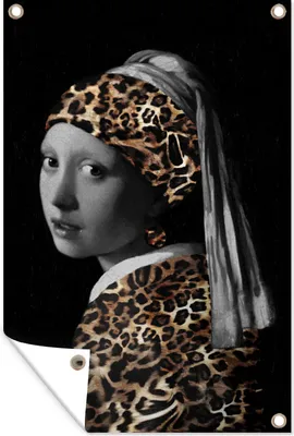 Produktbild von MuchoWow® 40x60 cm Outdoor-Poster Gartendeko Sichtschutz Garten Poster für den Garten  Das Mädchen mit dem Perlenohrring - Johannes Vermeer - Pantherdruck