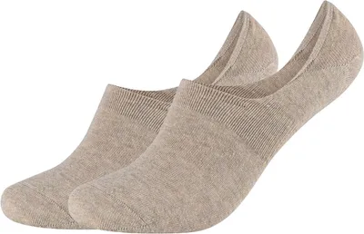 Produktbild von 2er Pack camano Comfort Footies Uni 0018 - sand melange 35-38