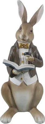 Produktbild von Clayre & Eef Figur Kaninchen 15x13x40 cm Beige Braun Kunststoff