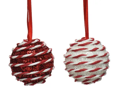 Imagen del producto de Adorno navideño esférico, resistente a golpes, de 6 cm de diámetro