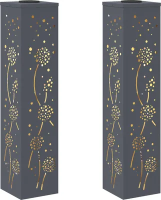 Immagine prodotto di vidaXL Luce solare LED per sentieri 2 pezzi Acciaio laminato a freddo antracite