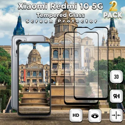 Zdjęcie produktu dla 2-pak Xiaomi Redmi 10 5G Szkło ochronne na ekran - Szkło hartowane 9H - Super jakość 3D