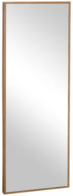 Image de Miroir mural avec cadre en bois | Couleur : naturel | Dimensions : 45 x 4,8 x 125 cm