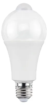 Obrázek produktu pro Alcapower klasická LED žárovka E27 10 W, 900 lm, 4000 K, s PIR pohybovým čidlem a světelným senzorem, energetická třída F, ideální pro vnitřní prostory