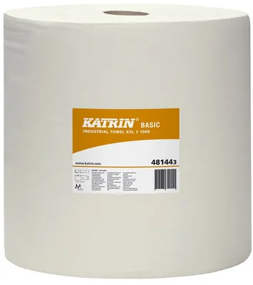 Obrázok produktu pre KATRIN 48144 KATRIN Putztuchrolle Basic XXL 3 1000 3-lagig weiß, 1000 Blätter