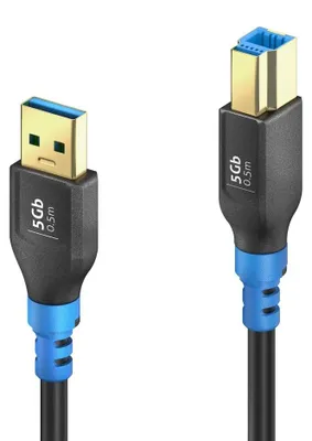 Produktbild von PureLink FlexInstall USB-A auf USB-B Kabel USB 3.0 5Gbps 0.50m