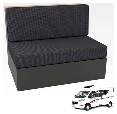 Produktbild von 2 Stück Esstischkissenbezüge für Wohnmobile (1 Set), Sitzbezüge für Wohnmobile, waschbare Sofakissenbezüge, für Wohnmobile und Restaurants (Dunkelgrau)