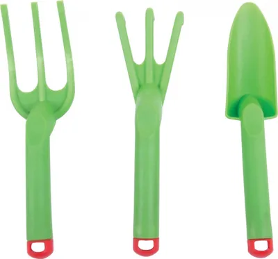 Produktbild von Bigjigs Toys Gartenwerkzeugset Kunststoff grün 3tlg.