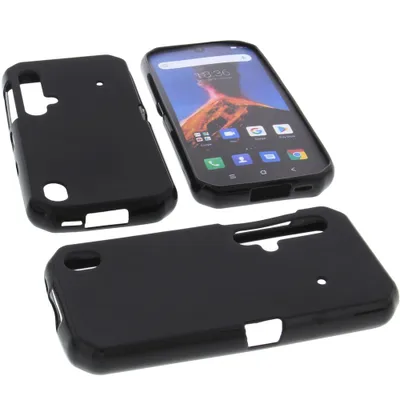 Produktbild von foto-kontor Hülle kompatibel mit Blackview BV9900 / BV9900 Pro Tasche Gummi TPU Schutz Handytasche schwarz