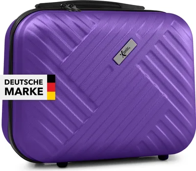 Produktbild von Xonic Kosmetikkoffer Damen – Beauty Case Hartschale für Reisen – Robustes Beautycase Damen mit Tragegriff – Kosmetik Koffer leicht & stabil – Beautycase Damen Hartschale (Lila)