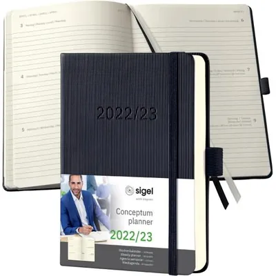 Produktbild von Wochenkalender Conceptum 2022/2023 ca. A6 Hardcover 1 Woche/2 Seiten black
