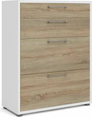 Image de Anghiari - Buffet, 89x40x113h cm Blanc, 4 Tiroirs