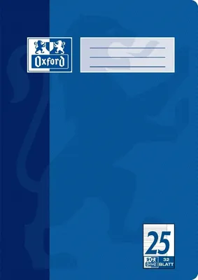 Produktbild von Schulheft A4 9mm liniert/Rand Lineatur 25 32 Blatt blau Packung mit 10 Stück