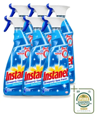 Produktbild von 6 x Instanet Glasreiniger - 3-in-1 Spray - 725 ml - Vorratspackung - 6 Stücke