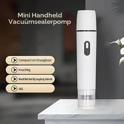 Vakuumierer-Luftpumpe, tragbar, wiederaufladbar, weiß