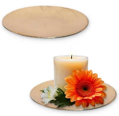 Image de Assiettes décoratives 22 cm set de 2 en or pour l'intérieur & l'extérieur
